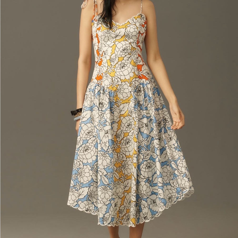 FARM Rio Floral Lindeza Vibrant Floral Midi Dress